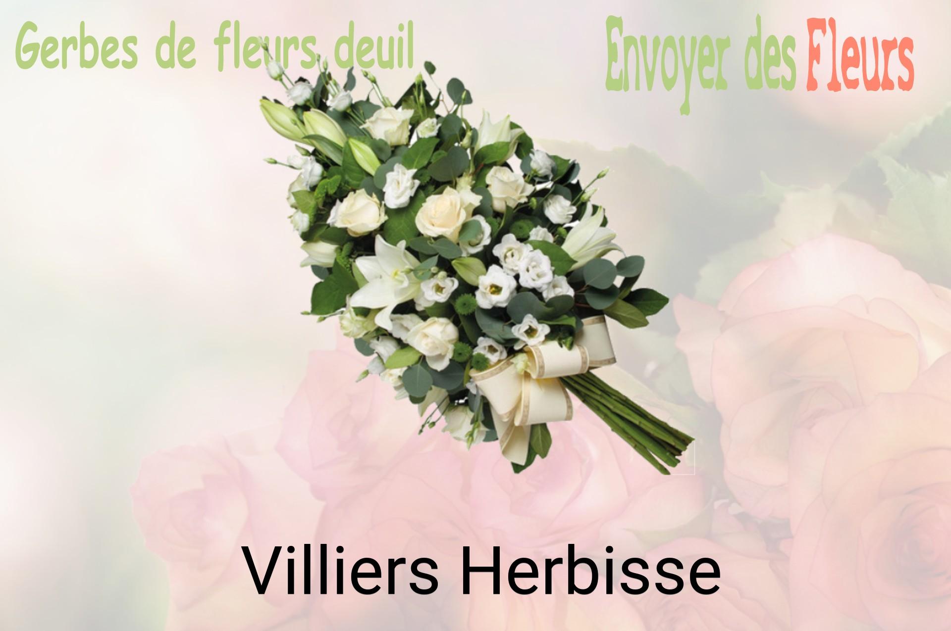 Gerbe de fleurs de deuil livrée à Villiers-Herbisse